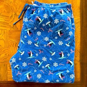 Christmas Penguins Cropped Pajama Pants
